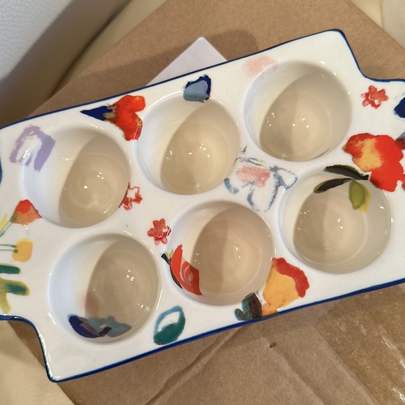 LAST ONE ! Anthropologie HAPPY BRIGHT CHEERFUL Luna Bakeware Egg Crate NWT - Picture 4 of 6